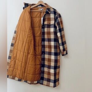 Outerknown Women’s Plaid Blanket Jacket MED NWT